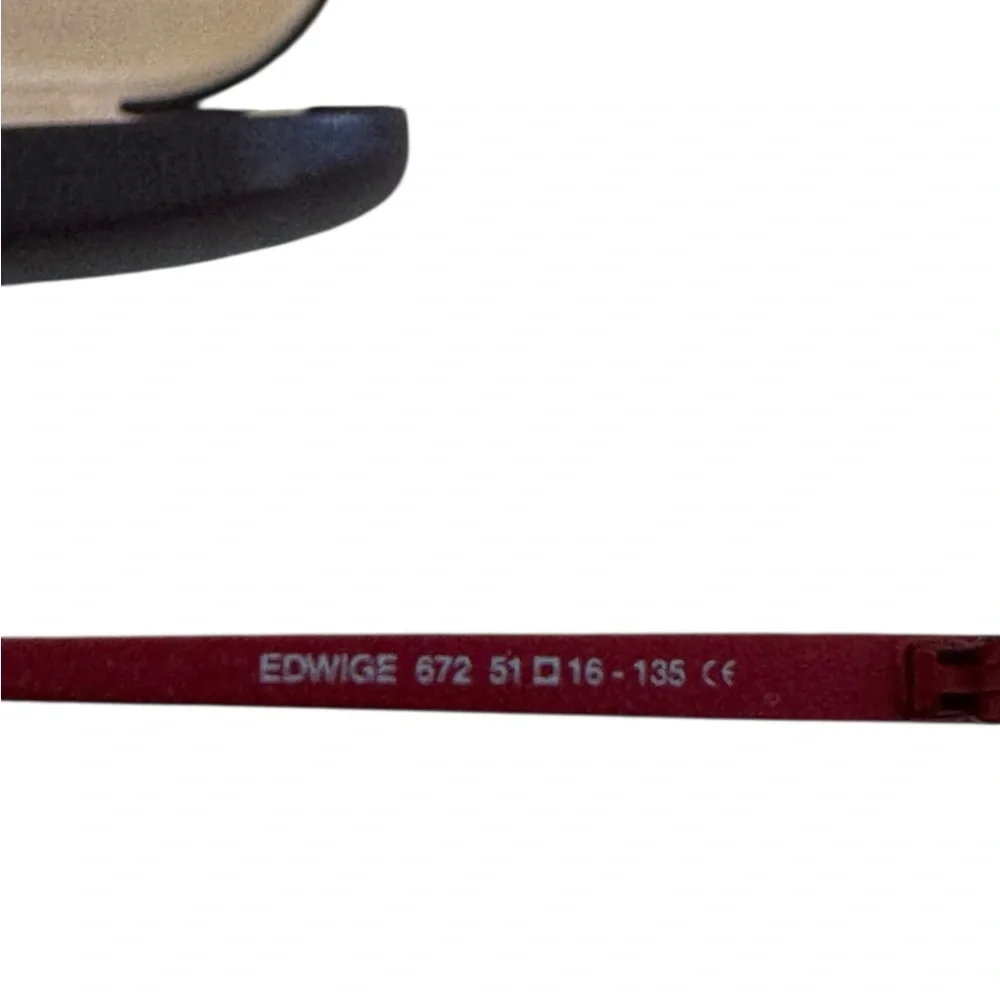 Jean Lafont Eyeglasses Edwige 672 Matte Black/Red Metal Frame France 51 16 135